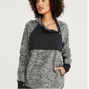 ABERCROMBIE & FITCH asymmetrical fleece pullover